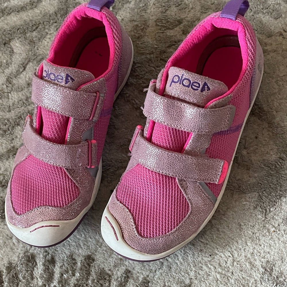 PLAE Ty Pink and Purple Kids Sneakers girls size 2 1/2 - Picture 2 of 8